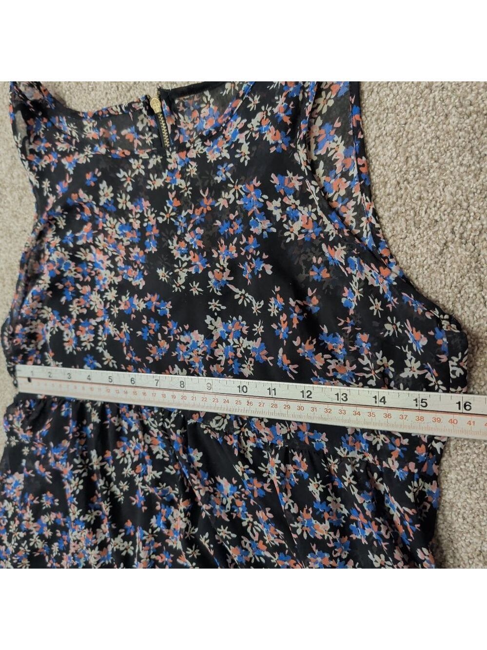 Women's EXPRESS Black Floral Mini Dress M - Picture 5 of 7